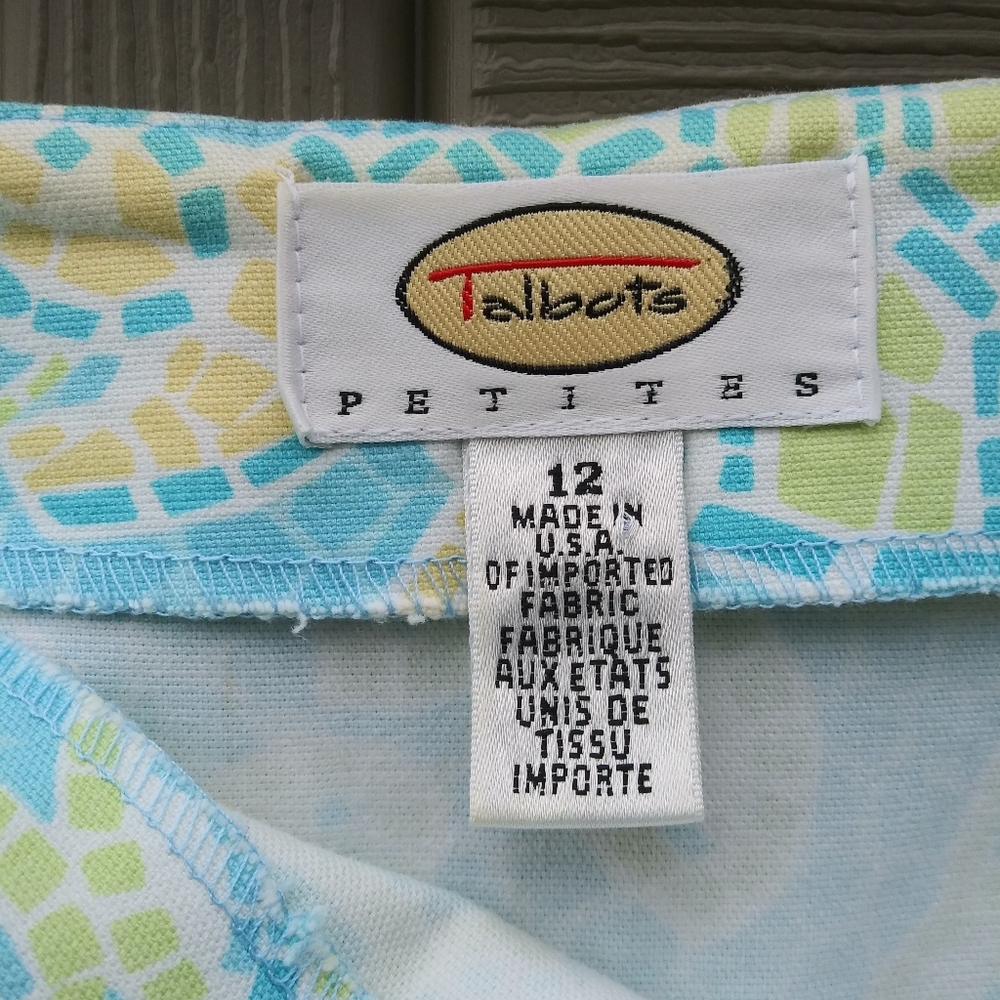 Talbots - Petites Fun Print A-line Skirt - Picture 2 of 4